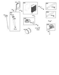 Lubrication Group Diagram and Parts List for 385777-0010-B5  Briggs and Stratton Engine
